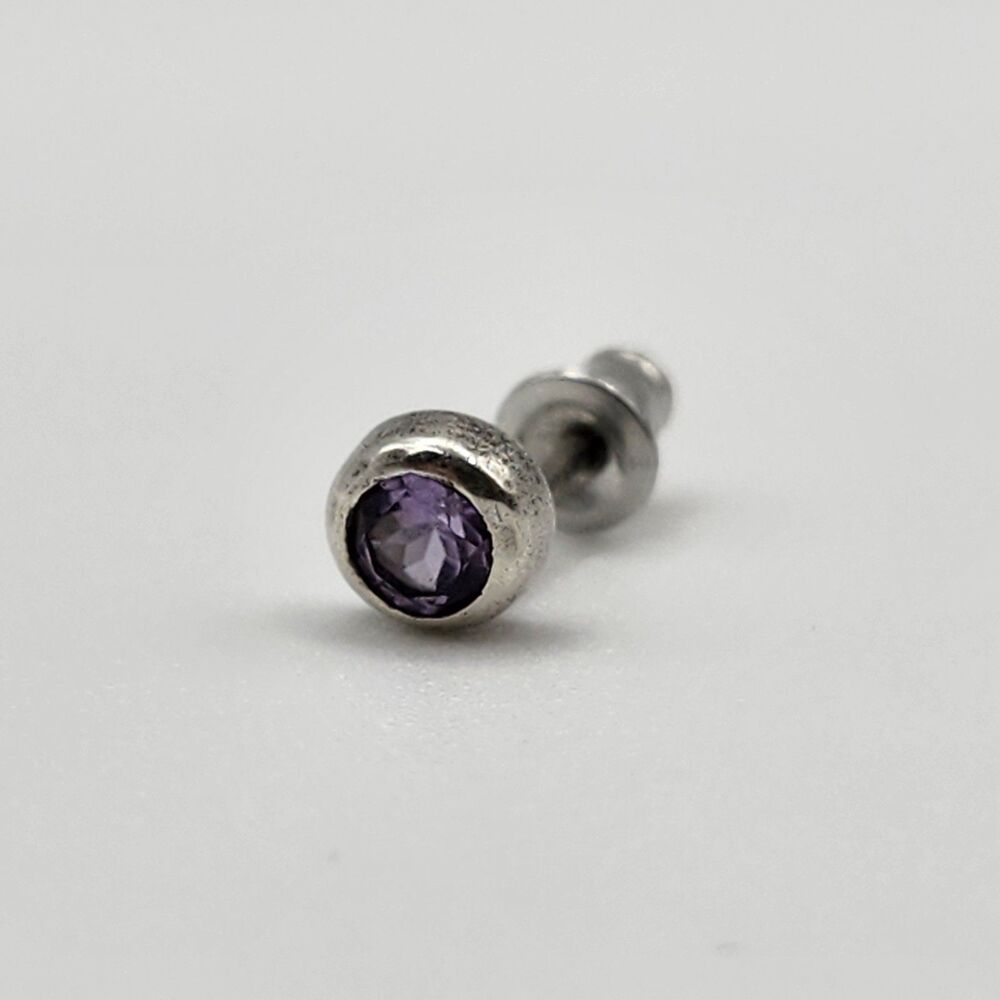 925 Sterling Silver Amethyst Stud Earring Janice Girardi Designs JGD